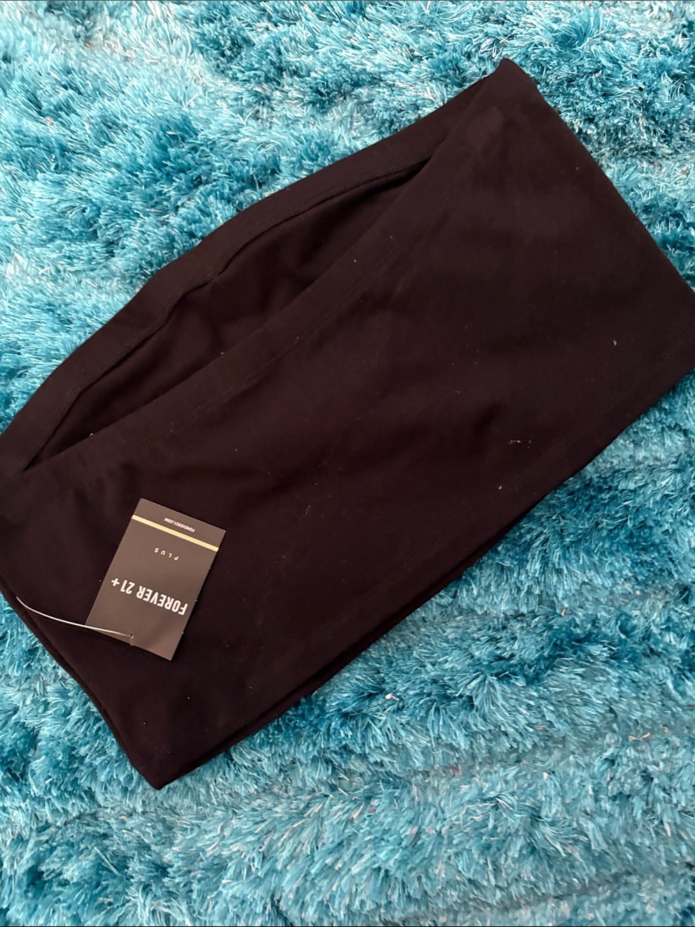 Forever 21 Black Strapless 'Tupar' Tube Crop Top - Picture 3 of 3